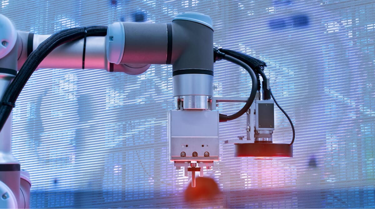 Robot using lasers to receive visual information