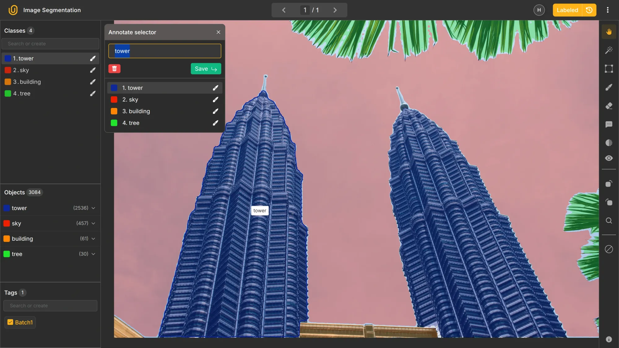 Segmenting the Petronas Towers with Masks | Unitlab Annotate