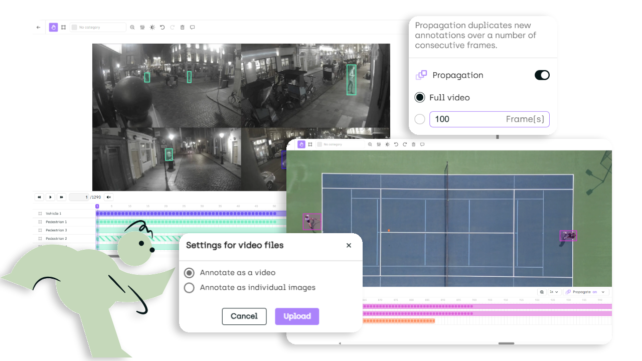 Figure 14: Kili Technology video data annotation.