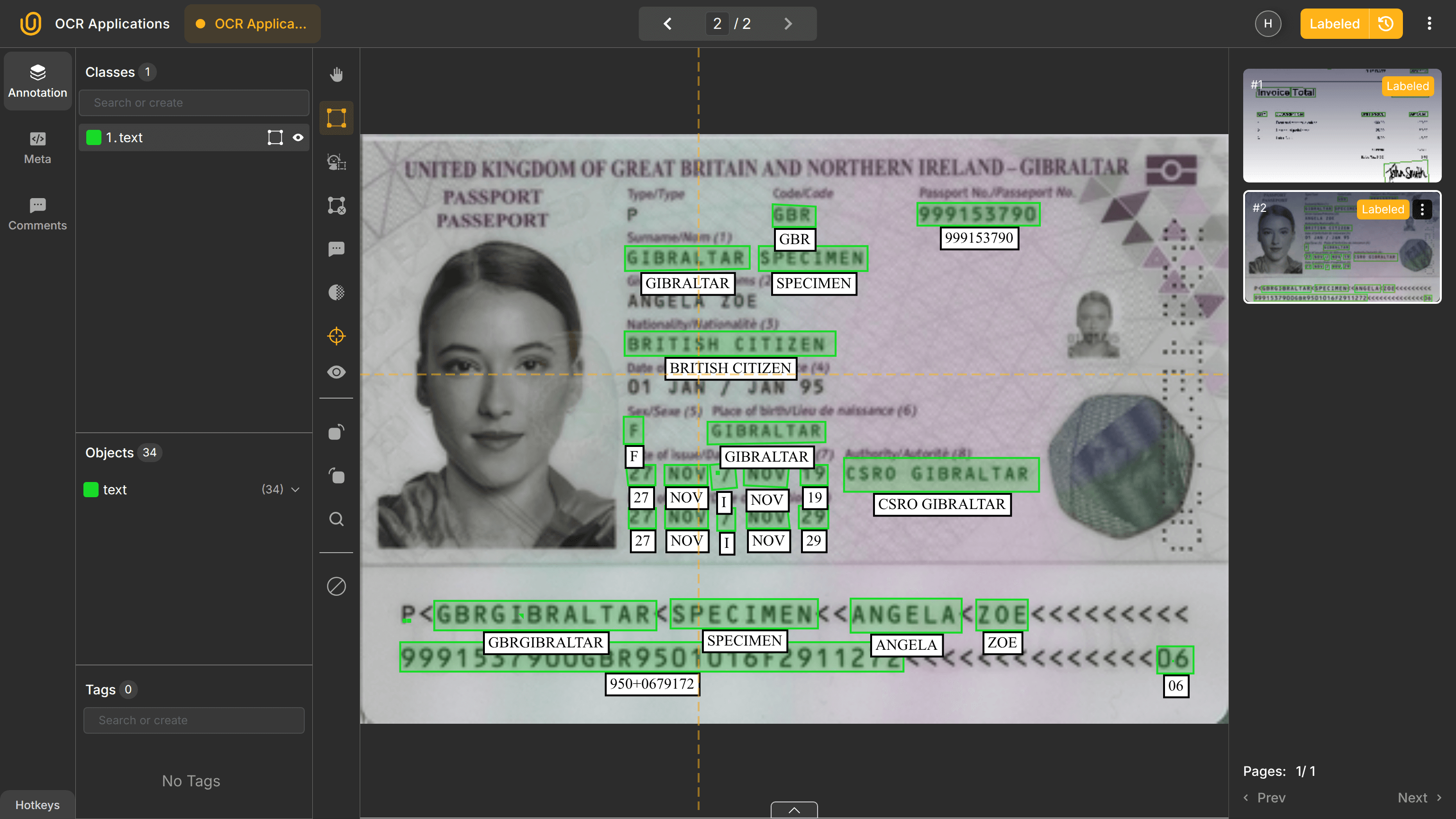 Identity Verification Example | Unitlab AI