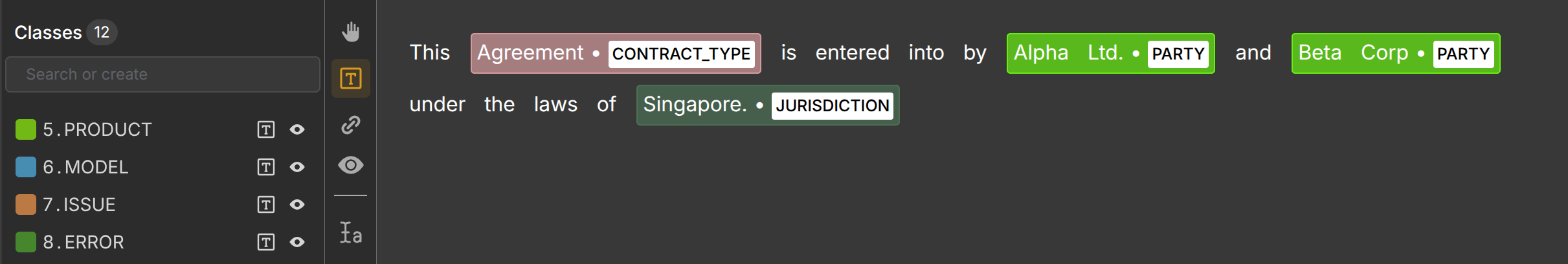 Legal NER Example | Unitlab AI