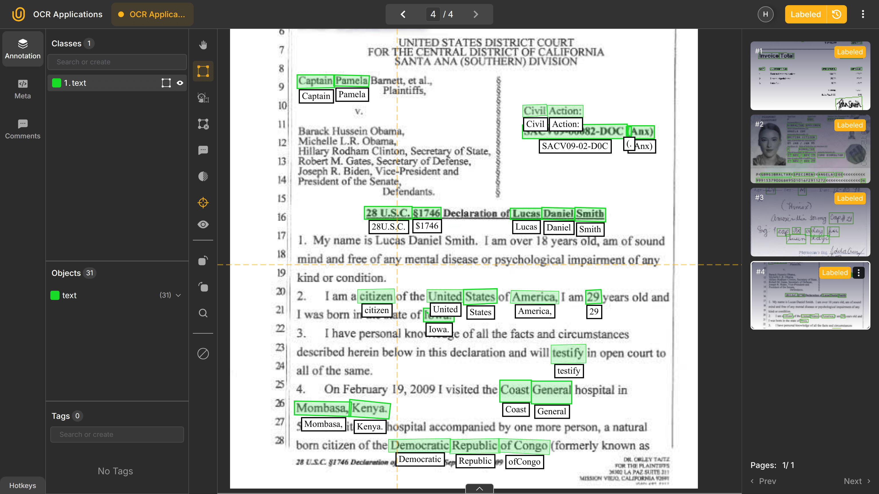 Legal OCR Example | Unitlab AI