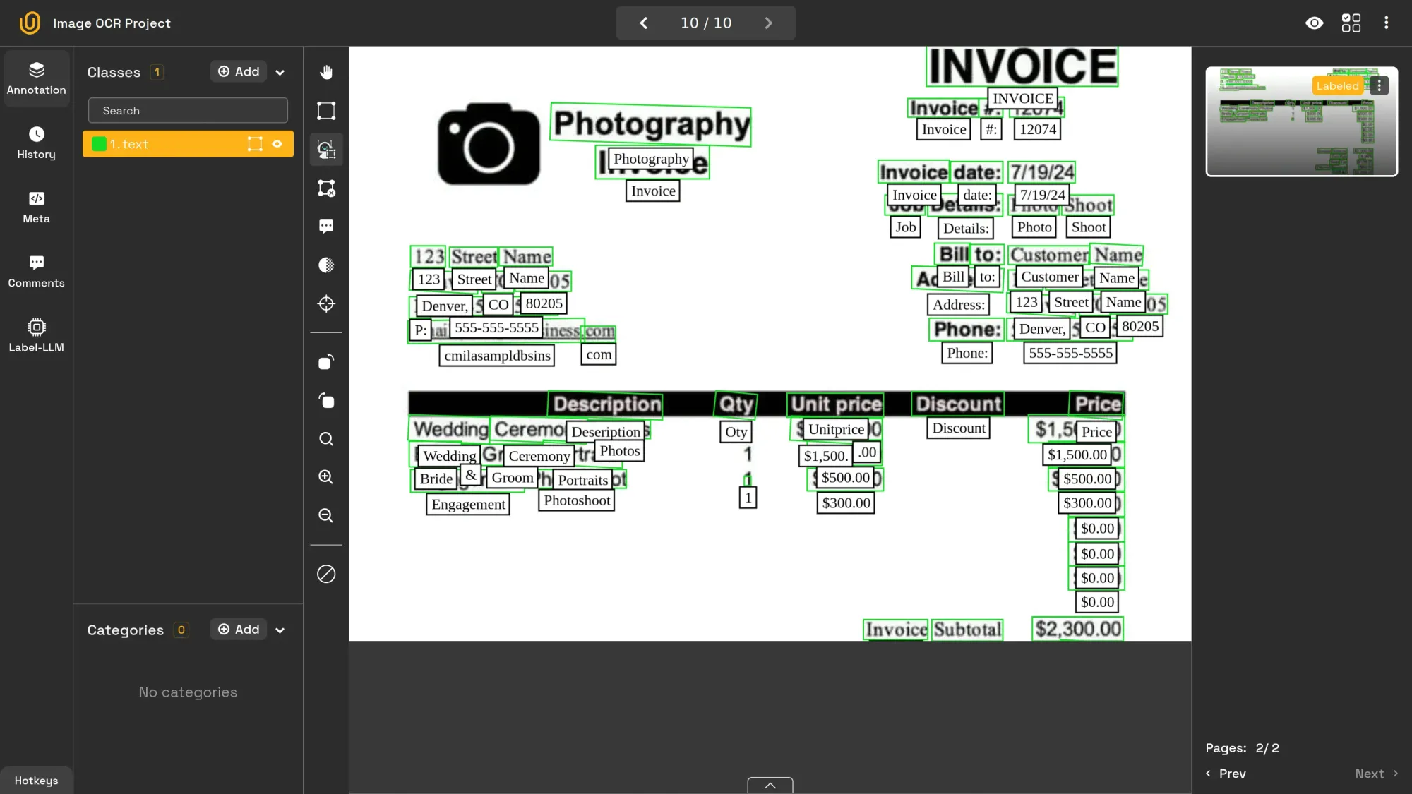 Image OCR Annotation with Unitlab AI